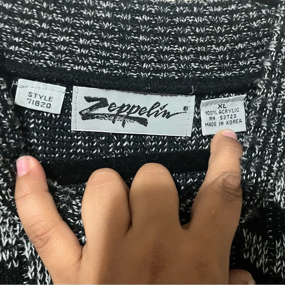 Vintage Style Men's Women's Knitted Crewneck Pullover XL - Picture 4 of 5